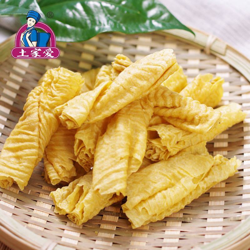 湖北恩施特产土家爱豆皮儿干货火锅配菜天然素食豆腐皮腐竹豆
