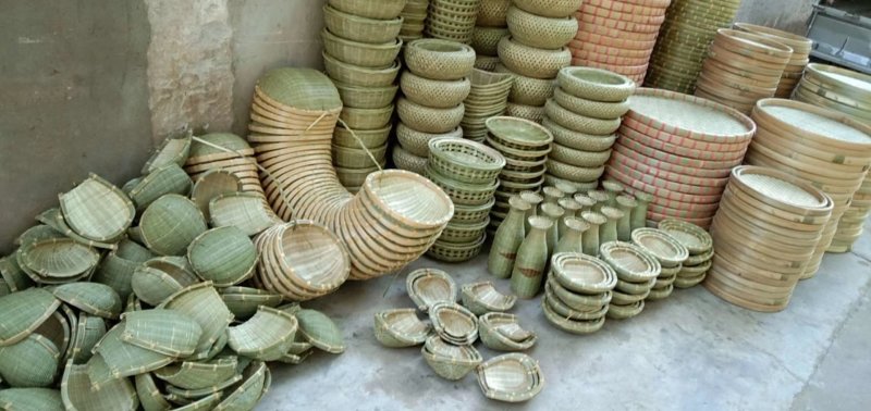 竹编竹制品纯手工竹编水果篮馒头篮