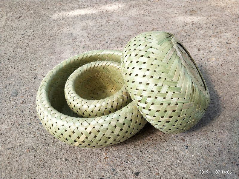 竹编竹制品纯手工竹编水果篮馒头篮