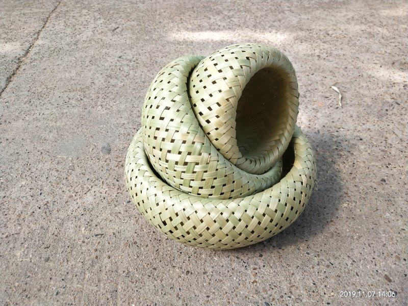 竹编竹制品纯手工竹编水果篮馒头篮