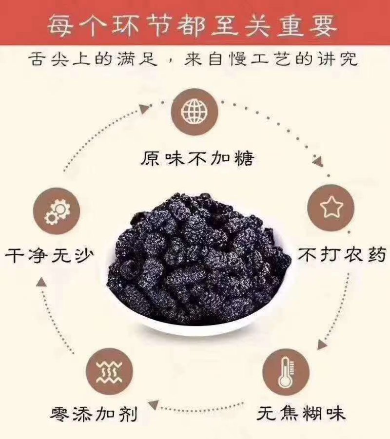 桑椹果干，天然无污染无农药添加，干净无沙，营养价值很高