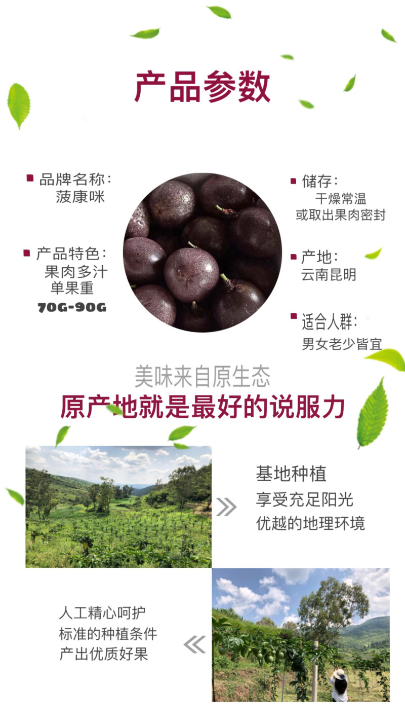云南百香果特级法国现摘现新鲜水果批发