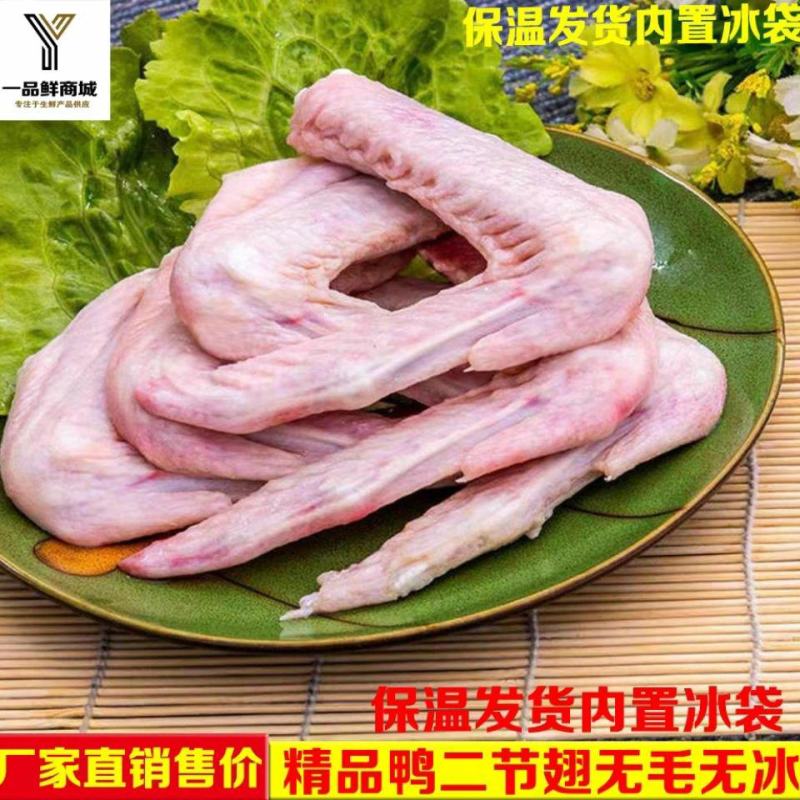 冷冻生鲜二节翅鸭翅膀干净无毛20斤/箱约190个左右