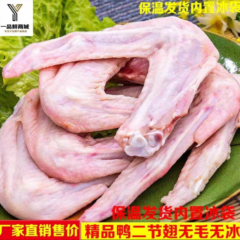 冷冻生鲜二节翅鸭翅膀干净无毛20斤/箱约190个左右