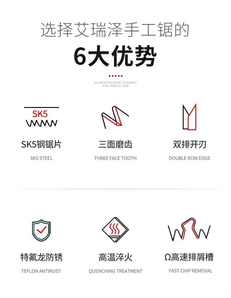 手锯木工锯迷你锯树锯子快速手工锯工具大全小型锯木神器