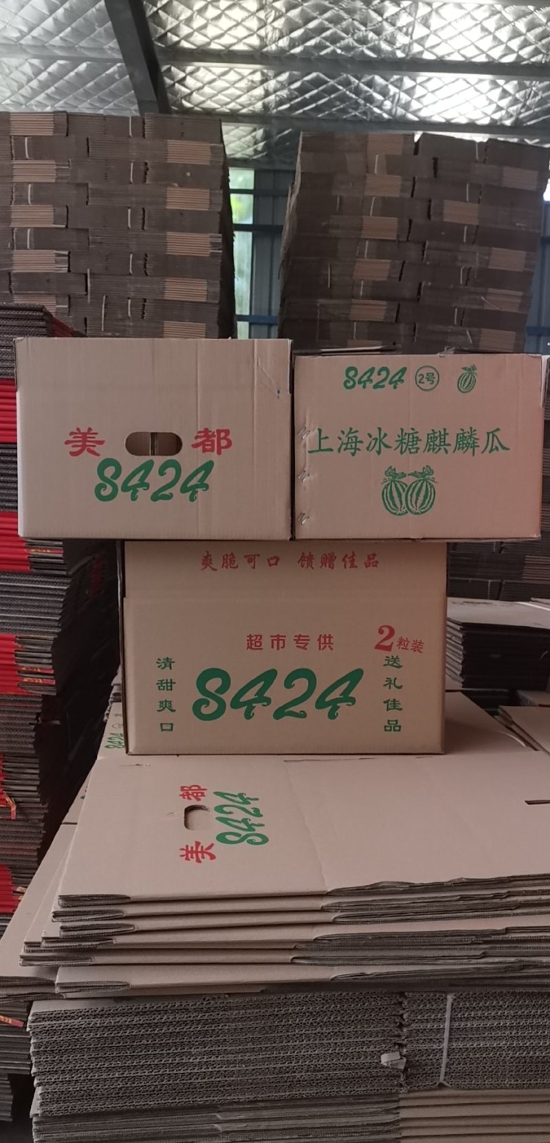 西瓜彩箱，连体箱，4粒彩箱黄皮箱