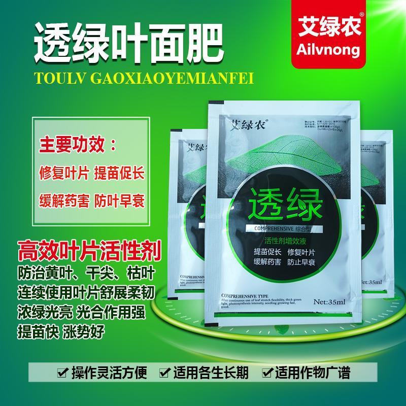 透绿黄叶干尖一喷绿防病毒缓解黄叶干边缓解药害修复叶片防衰