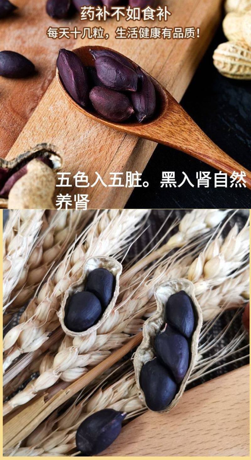 黑花生稀少黑花生富硒黑花生逢黑必补黑花生5斤装包邮
