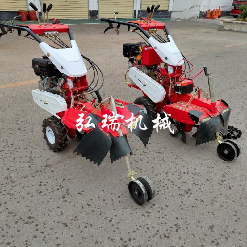 新款草莓开沟机大葱汽油开沟培土机多功能高效田园管理机