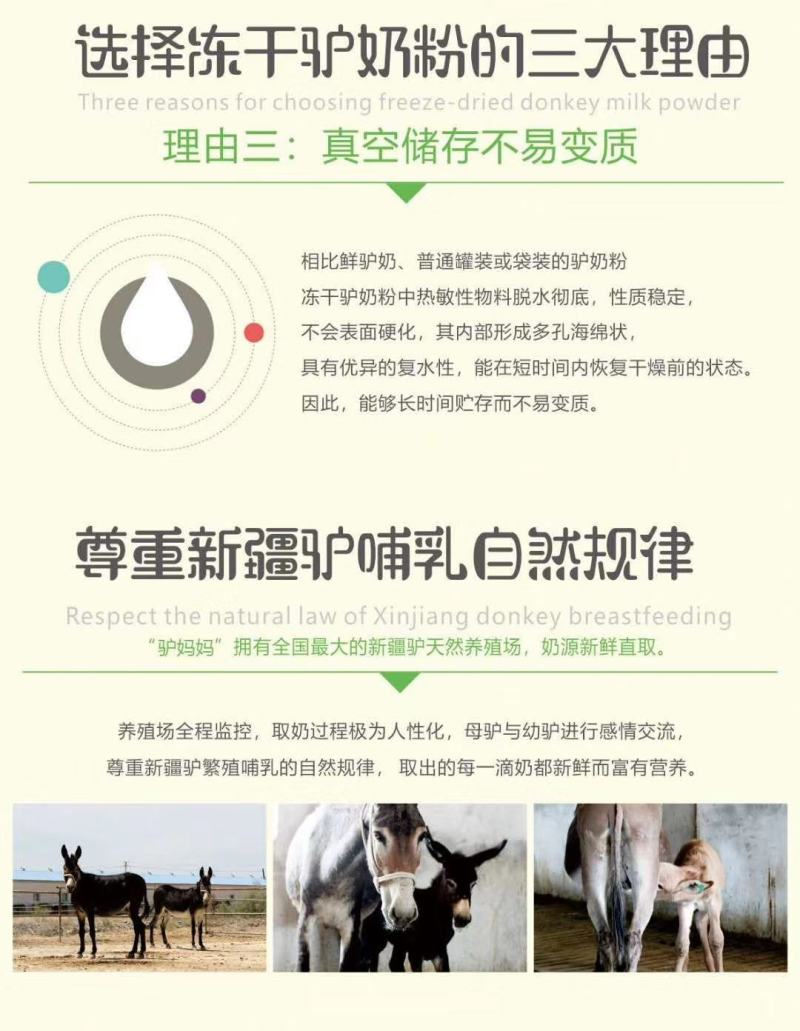 好品质新疆驴妈妈冻干驴奶粉