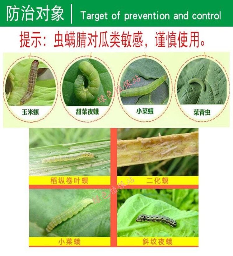 虫螨腈虱螨脲夜蛾菜青虫钻心虫食心虫杀虫剂