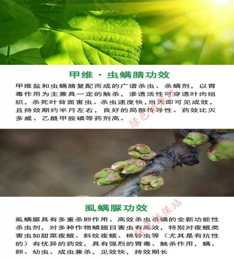 甲维虫螨腈虱螨脲抗性青虫专用小菜蛾食心虫菜蛾夜蛾杀虫剂