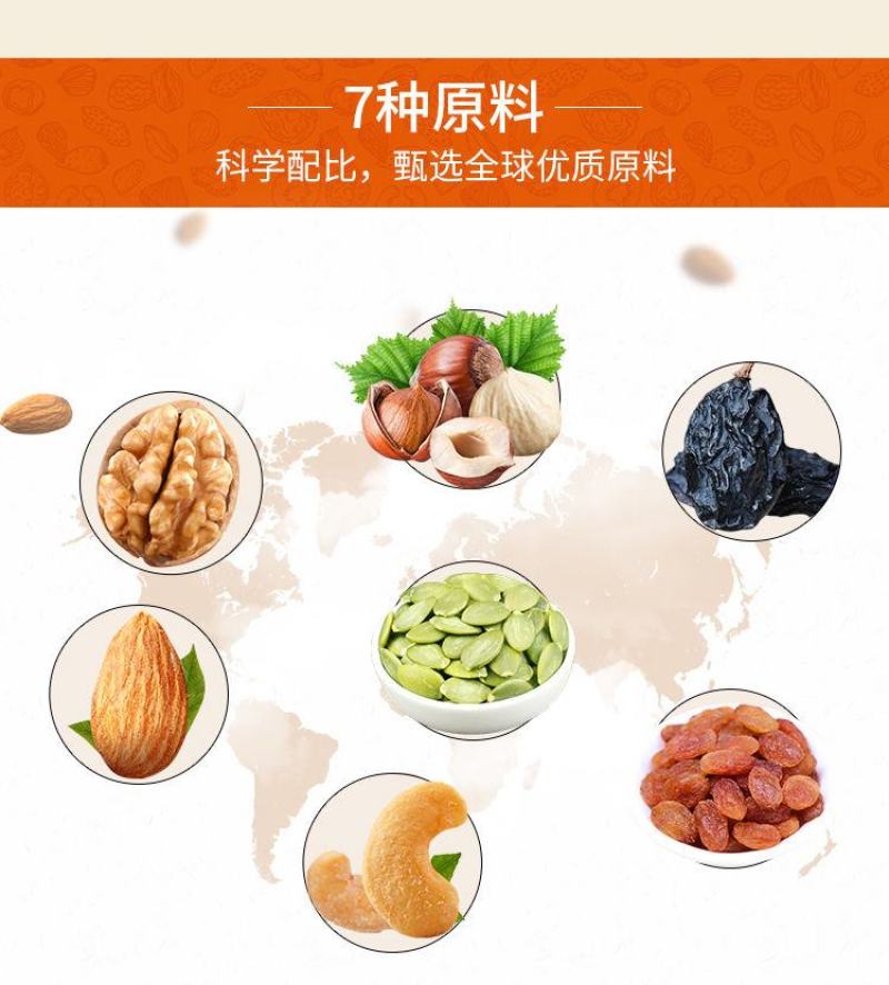 网红每日坚果30包混合坚果孕妇儿童干果类礼盒装零食大礼包