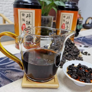 碎银子（茶化石）普洱熟茶，糯香十足，入口醇厚浓郁，很耐泡