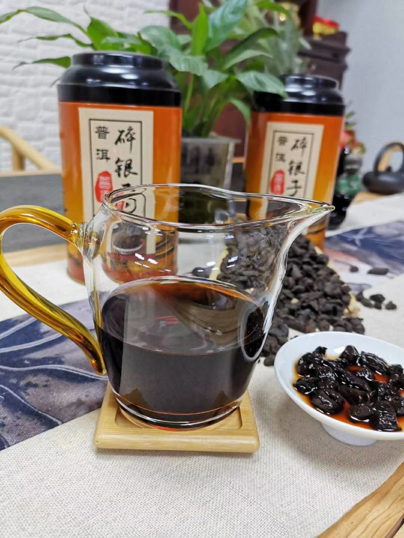 碎银子（茶化石）普洱熟茶，糯香十足，入口醇厚浓郁，很耐泡