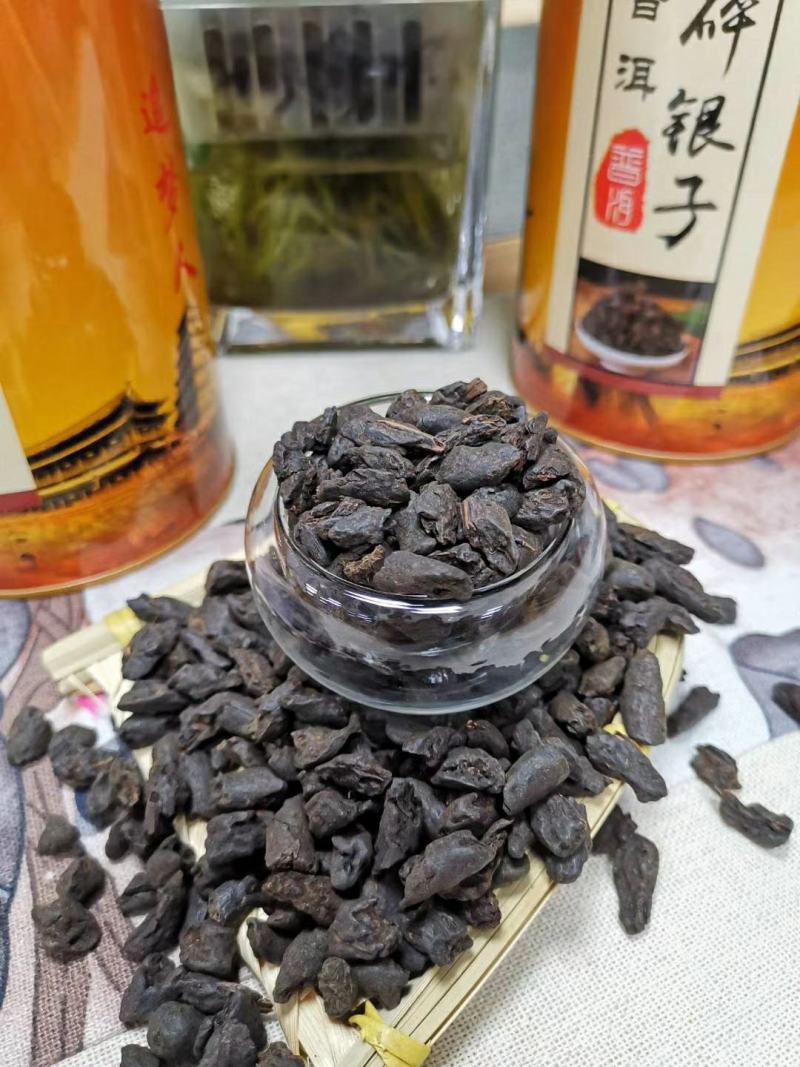 碎银子（茶化石）普洱熟茶，糯香十足，入口醇厚浓郁，很耐泡