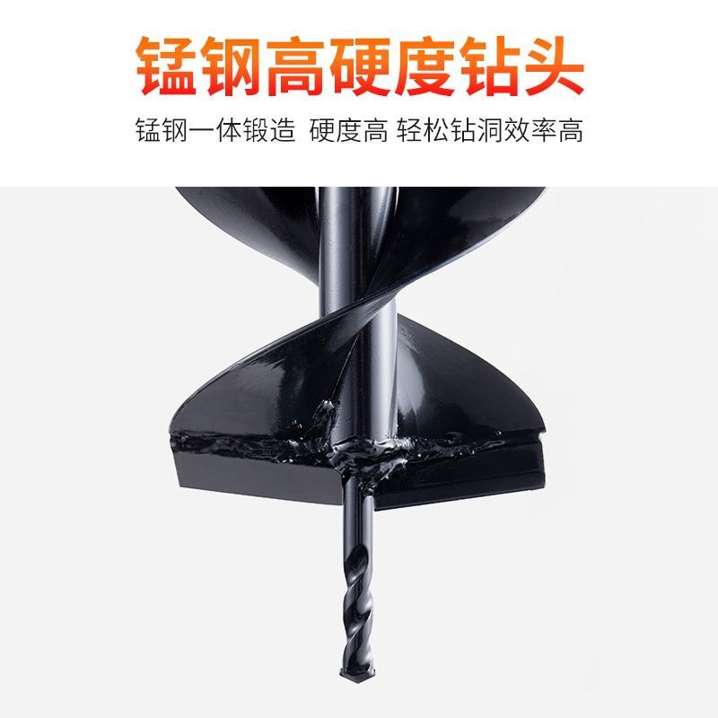 地钻机通用钻头合金螺旋冰钻植树挖坑机旋挖打洞钻头钻土打桩