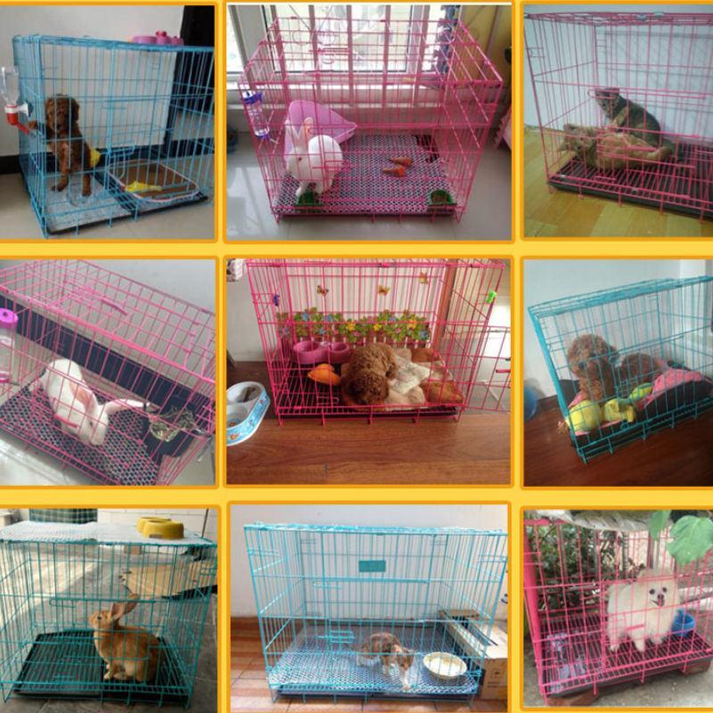 狗笼子中型小型犬折叠狗笼带厕所家用室内宠物笼丝笼猫笼兔笼
