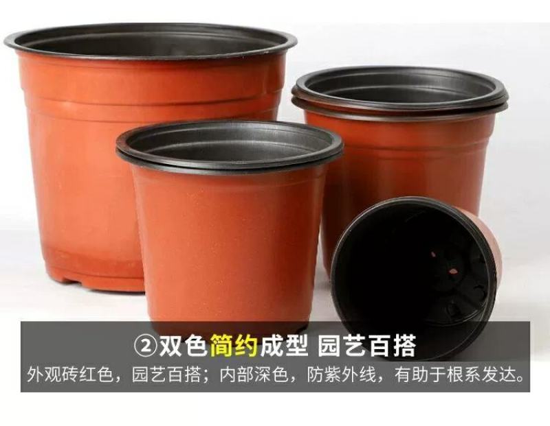 双色花盆种植育苗营养钵塑料一次性软简易大小号软皮耐晒
