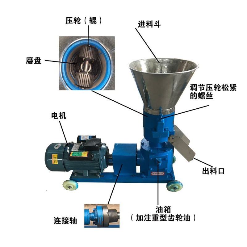 饲料颗粒机小型制粒机畜牧家禽两相养殖设备饲料颗粒制造机