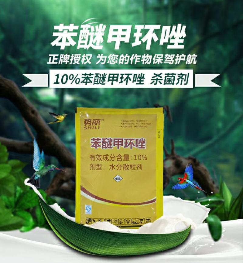真菌苯醚甲环唑黑星病白粉病黑斑病锈果树蔬菜花卉杀菌剂