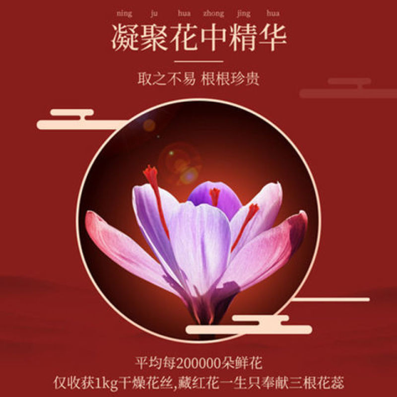 【伊朗】藏红花特级西藏野生西红花泡水藏红花特级泡水花茶送