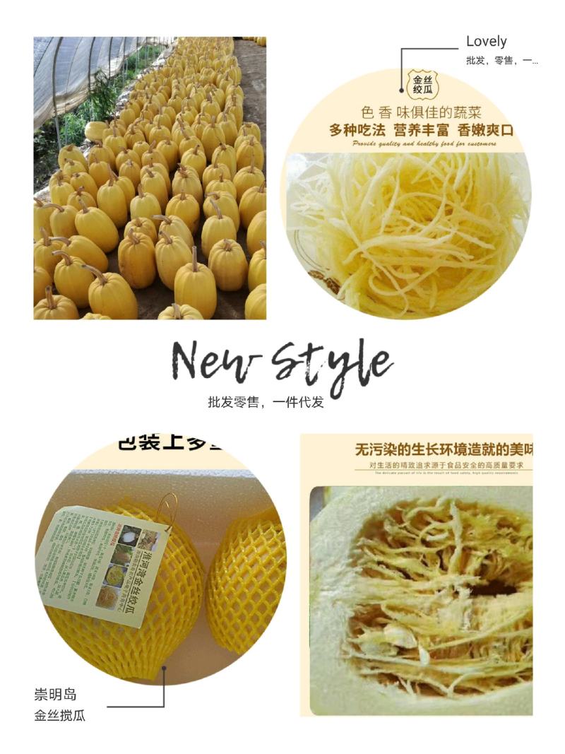 金丝搅瓜黄金瓜鱼翅瓜