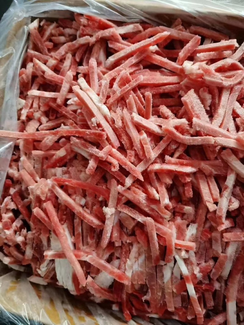 【冻猪肉】四号精肉丝一箱二十斤价格便宜欢迎咨询