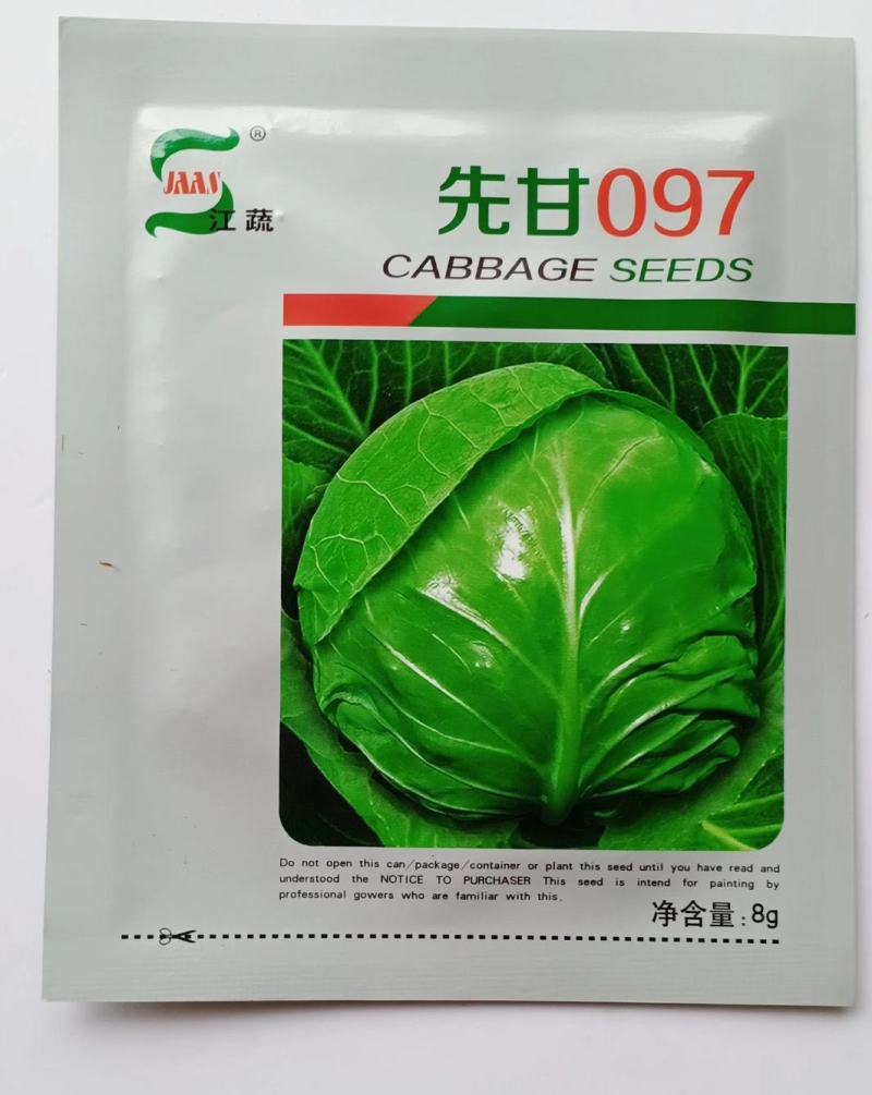 江蔬先甘097甘蓝种子早熟圆球品种