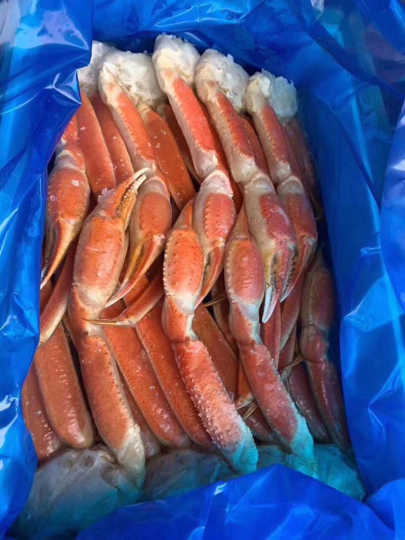 蟹脚。自助餐食材，雪蟹脚，一件10斤,2L.3L.4L