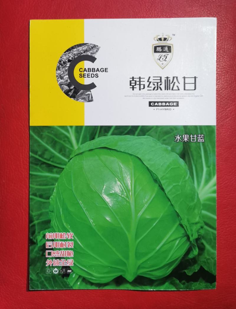 进口韩绿甘蓝种子水果甘蓝颜色绿耐裂球高抗病