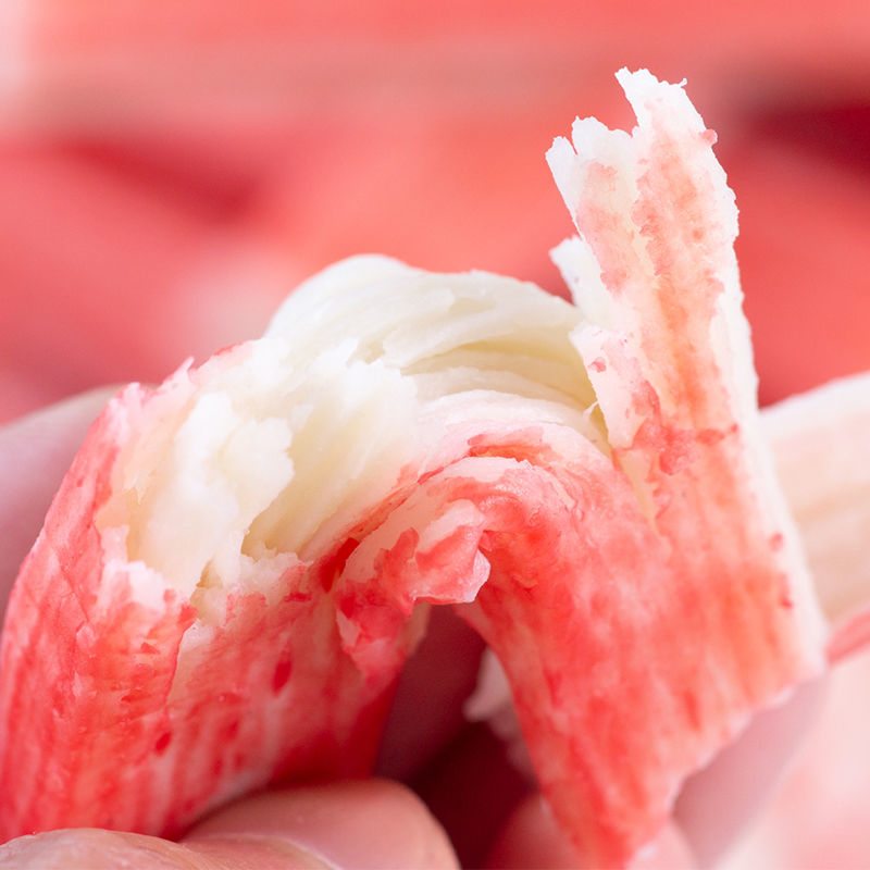 蟹柳蟹柳棒500g手撕蟹肉蟹柳棒火锅食材配菜蟹足棒