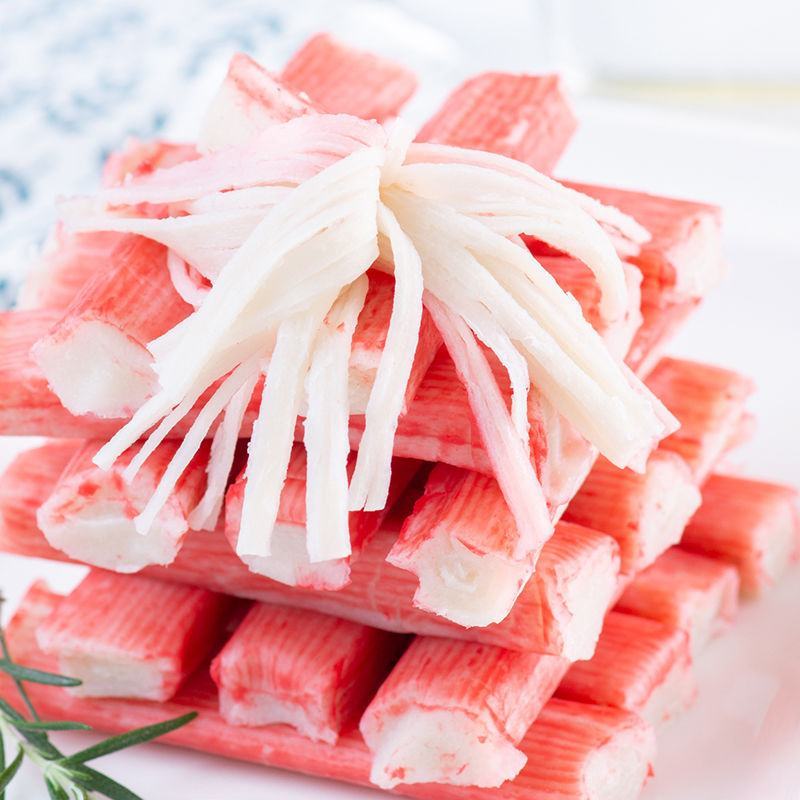 蟹柳蟹柳棒500g手撕蟹肉蟹柳棒火锅食材配菜蟹足棒