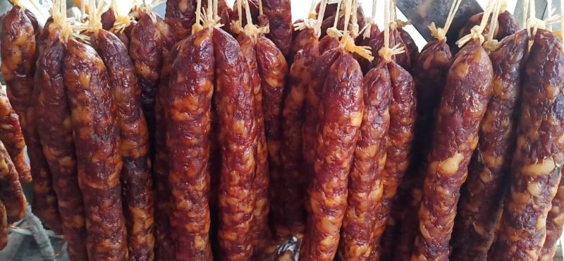纯肉麻辣香肠干度好50斤1件适合超市专卖店景区常年批发