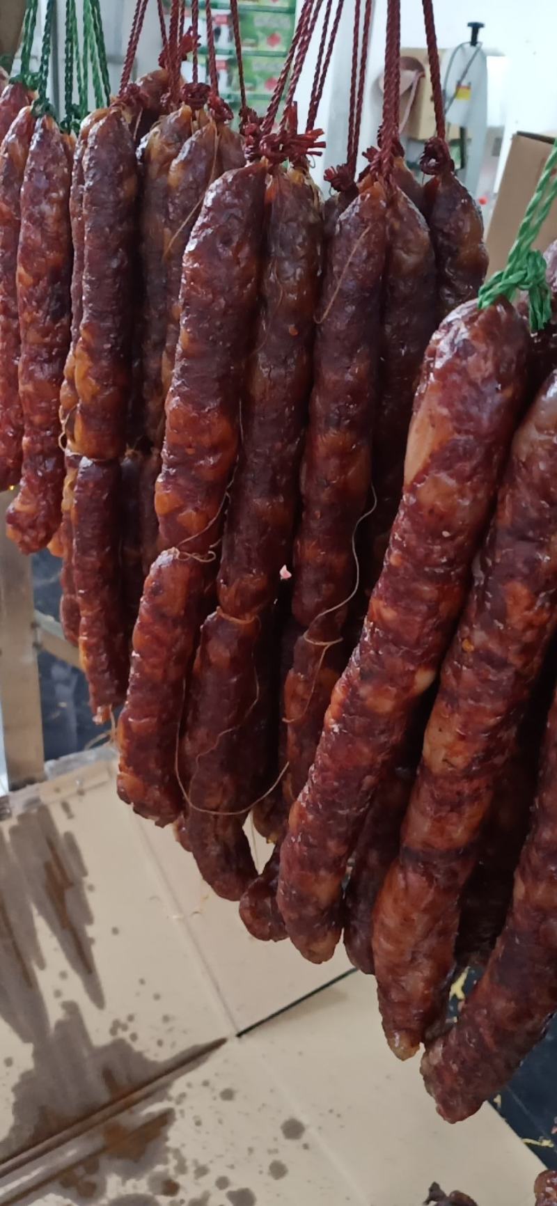 纯肉麻辣香肠干度好50斤1件适合超市专卖店景区常年批发