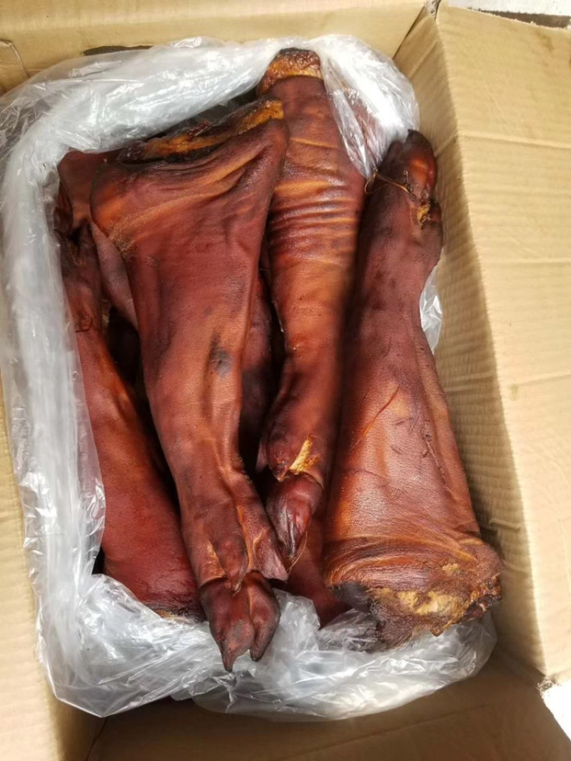 跑江湖地摊腊猪蹄真宗农家腊猪蹄一件30斤地摊火爆产品