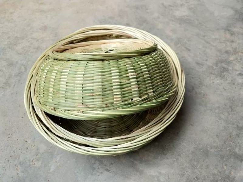 竹编竹制品纯手工竹编水果篮馒头篮