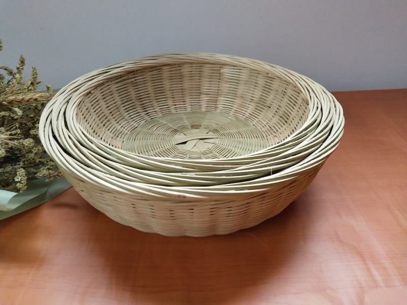竹编竹制品纯手工竹编水果篮馒头篮