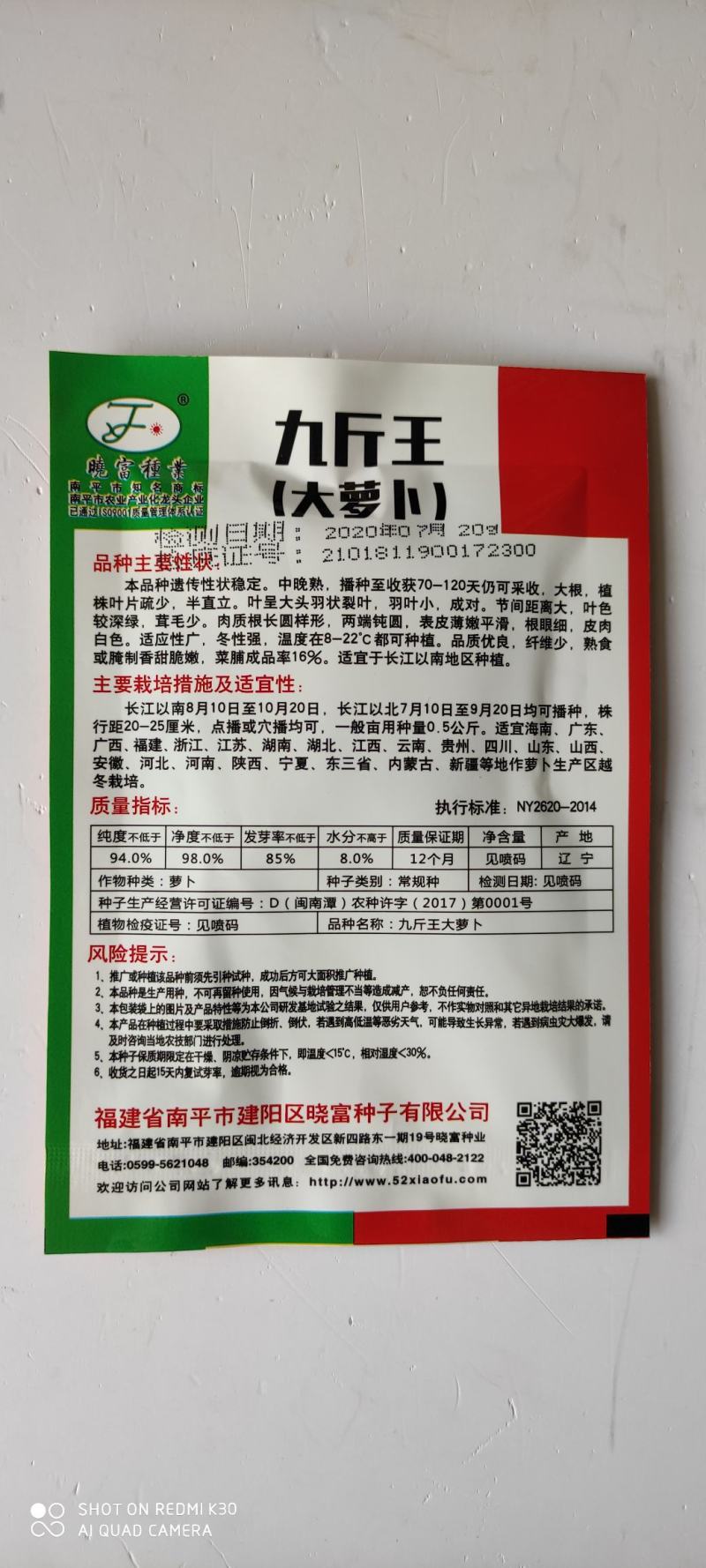 九斤王白皮萝卜种子中晚熟适应性广冬性强品质优良纤维少