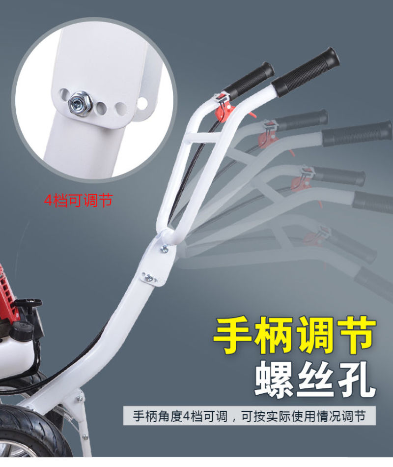 手推式割草机多功能纯汽油小型微耕锄草机开荒松土机开沟机