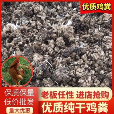 纯干鸡粪，水泥地晾晒，无杂质的优质鸡粪！