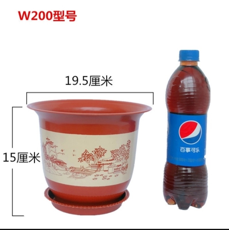 花盆仿陶瓷花盆塑料花盆加厚质量好价格低带托盘发货