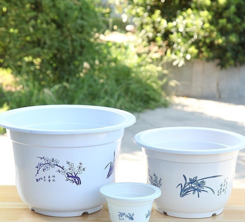 花盆白色红色塑料花盆大号加厚绿萝花盆绿植盆栽花盆仿陶瓷