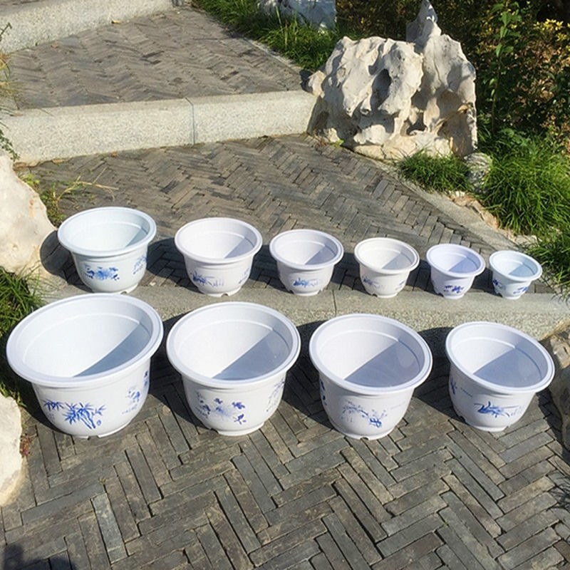 花盆白色红色塑料花盆大号加厚绿萝花盆绿植盆栽花盆仿陶瓷