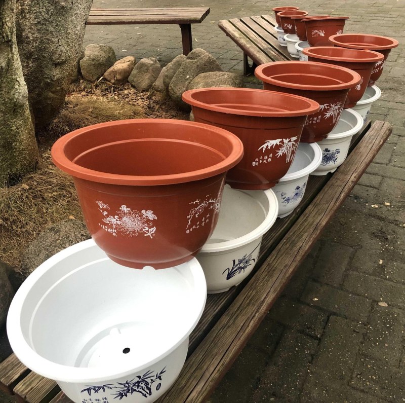 花盆白色红色塑料花盆大号加厚绿萝花盆绿植盆栽花盆仿陶瓷