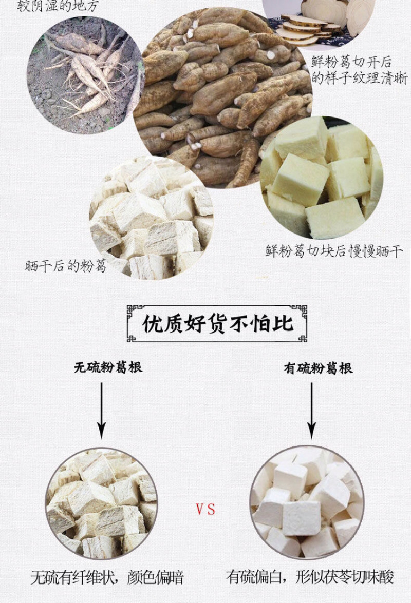 粉葛根葛根正品无硫中药材粉葛根葛根粉葛根