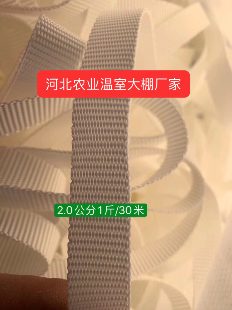 大棚配件压膜带抗老化加密加厚高强丝压膜线白色编织