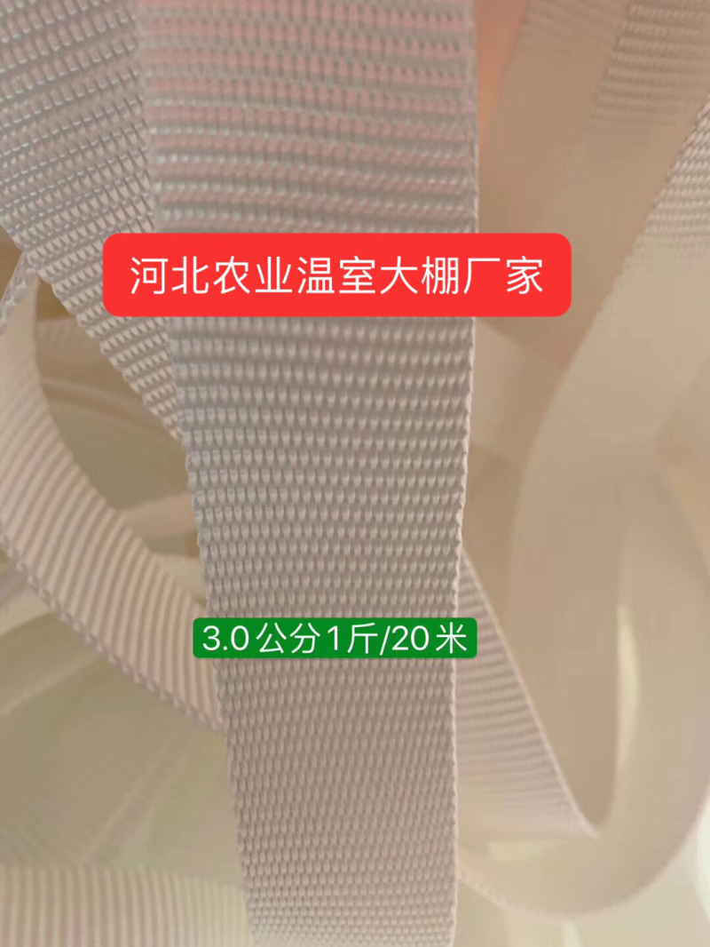 大棚配件压膜带抗老化加密加厚高强丝压膜线白色编织