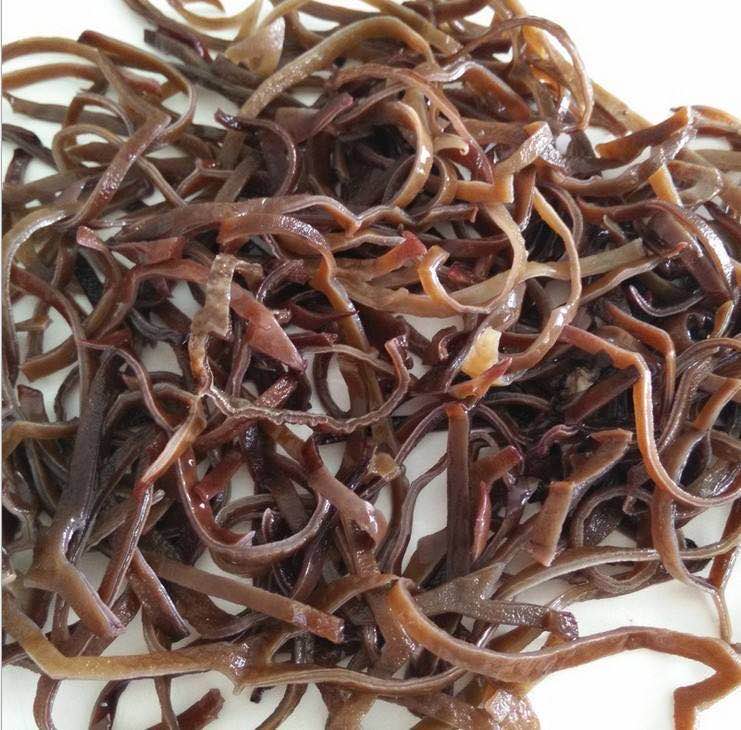 展示黑木耳泡发、清洗、焯水全过程,以及猪肉切丝腌制的画面 黑木耳泡发与清洗过程