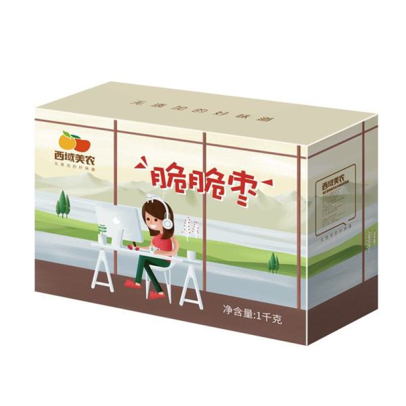 西域美农脆脆枣1000g香酥脆枣无核红枣干40g*25包
